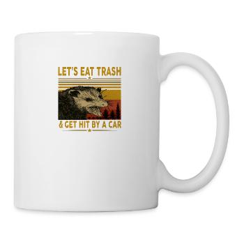 Let's Eat Trash and Get Hit By A Car Opossum - Mug blanc - blanc - Droite