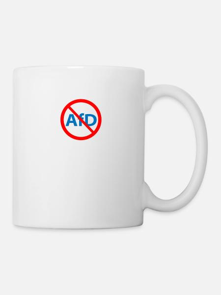 Gegen AfD! Recht statt Rechts - Tasse - Weiß