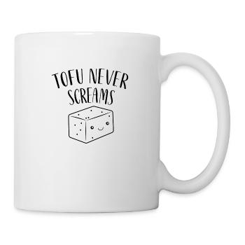 Tofu Never Screams Vegan Vegan Gift - Mug - white - Right