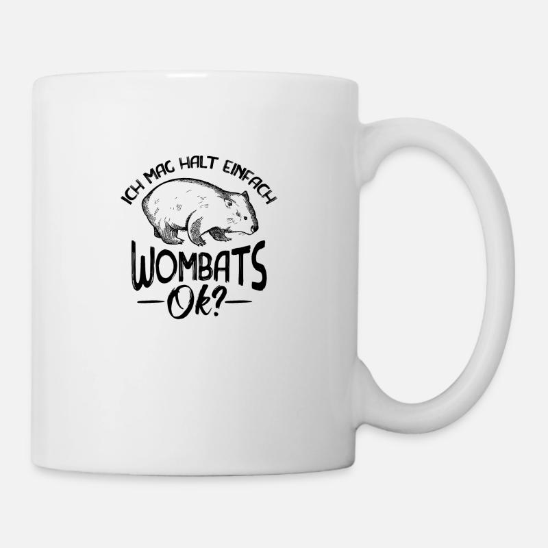 Wombat Beuteltier Wombats Australien Geschenk - Tasse - Weiß