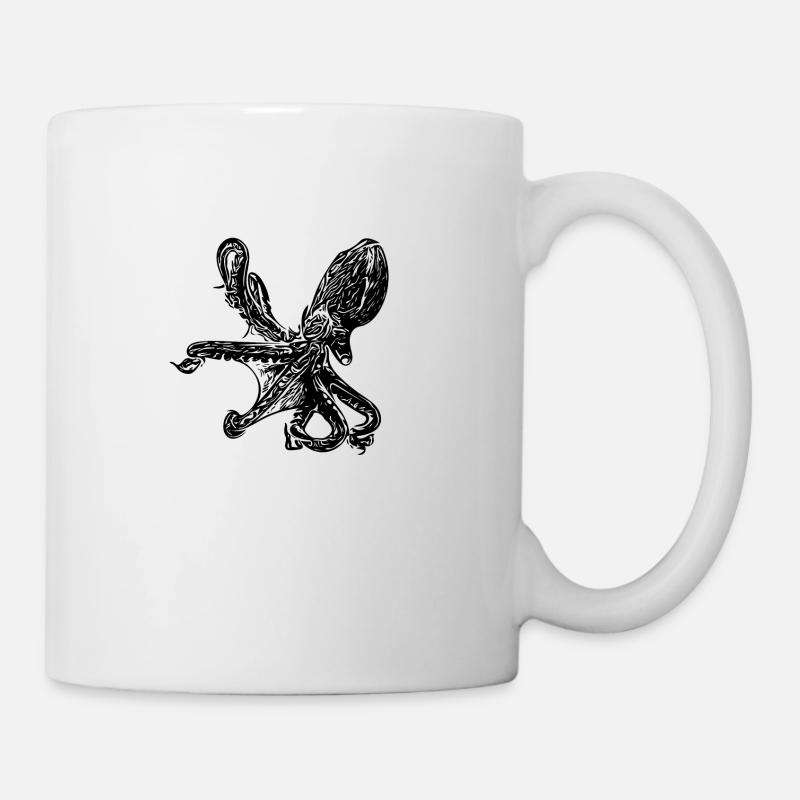 Krake - Oktopus - Tasse - Weiß
