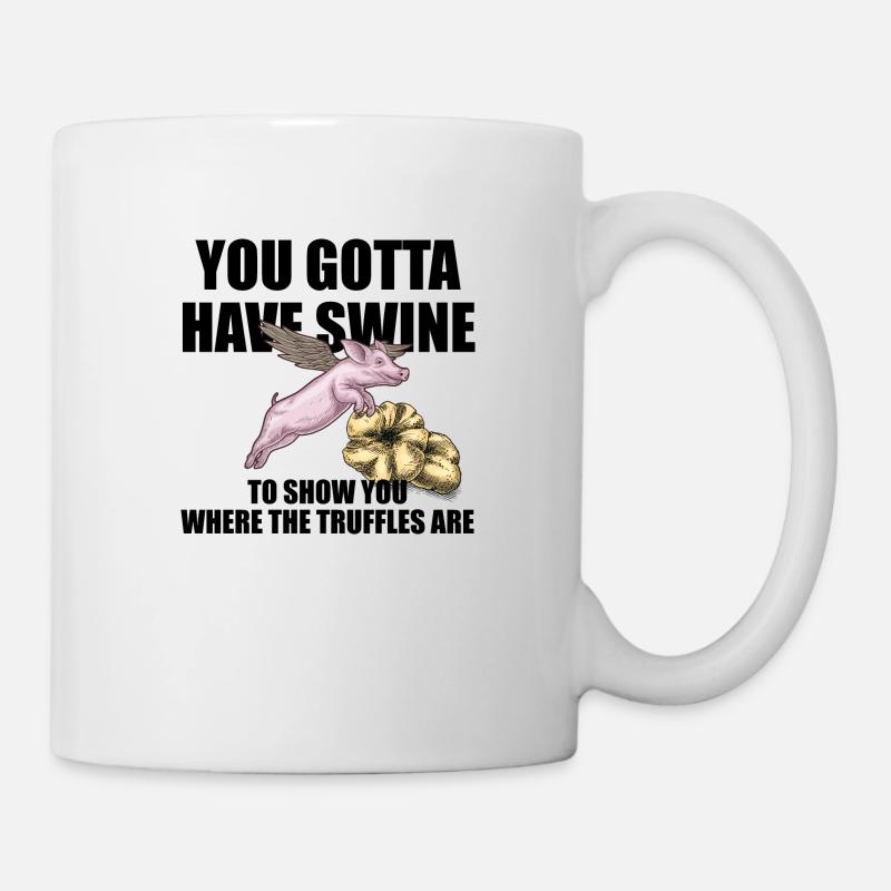 Truffle pig with wings - Mug - white