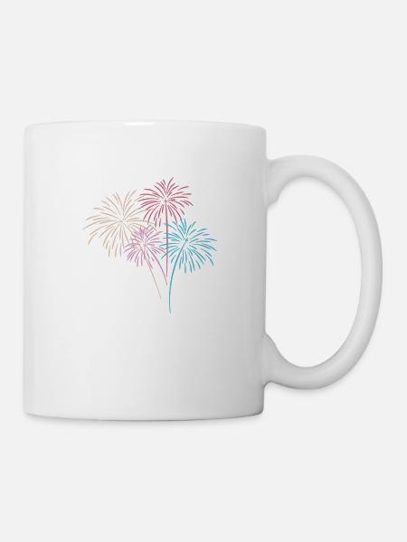 Feux d’artifice - Mug blanc - blanc