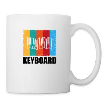 Keyboard Piano Pianist Geschenk - Tasse - Weiß - Rechts