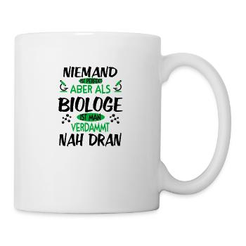 Biologe man Biologie Geschenk - Tasse - Weiß - Rechts