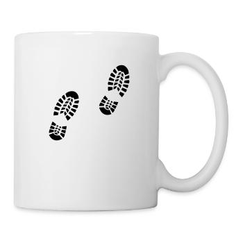 shoes footprints - Mug - white - Right