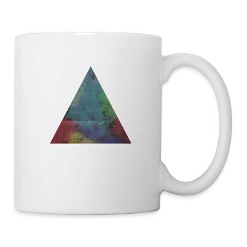 Triangle with colorful structure comic - Mug - white - Right