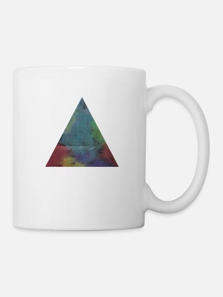 Triangle avec une structure colorée bande dessinée - Mug blanc - blanc