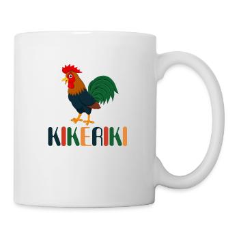 Rooster Kikeriki Easter Chicken Chicken Rooster in Basket - Mug - white - Right