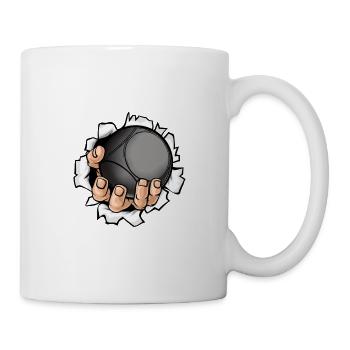 Boule hand with ball - Mug - white - Right