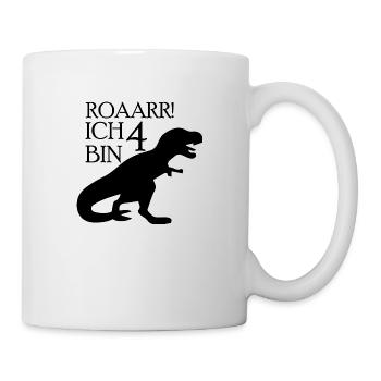 Dinosaurier Dino - Tasse - Weiß - Rechts