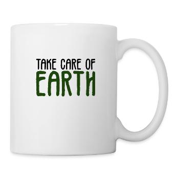 prends soin de la Terre - Mug blanc - blanc - Droite