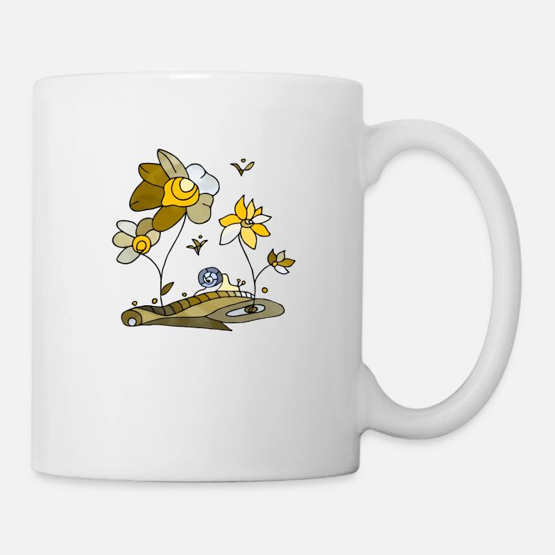 Blumen - Tasse - Weiß