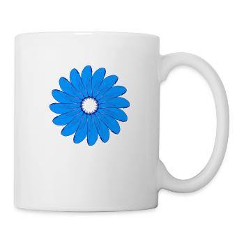blue flower - Mug - white - Right