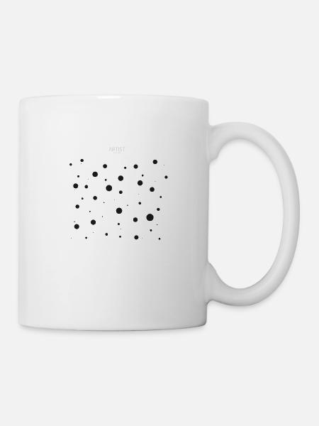 Artist Polka Dots Black - Tasse - Weiß
