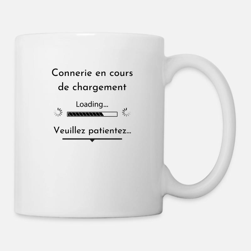 Connerie en cours de chargement - Mug blanc - blanc