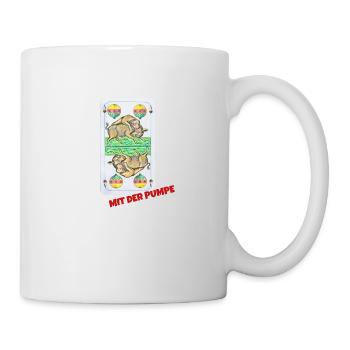 Schafkopfen Schafkopf mit der Pumpe schellen sau - Tasse - Weiß - Rechts