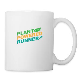 Plant Powered Runner Jogger Funny Gift Idea - Mug - white - Right