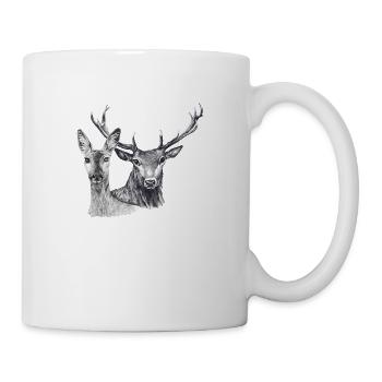 Deer and swan - Mug - white - Right