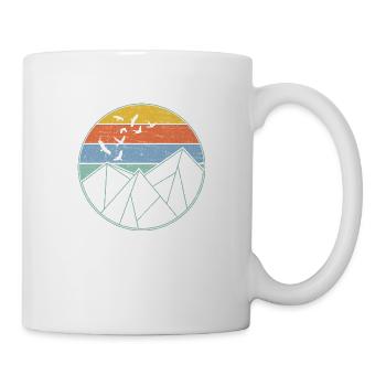 Montagnes polygonales géométriques - Mug blanc - blanc - Droite