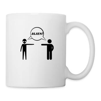 Alien Aliens Drôle Drôle Cadeau Ufos - Mug blanc - blanc - Droite