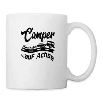Camping Camper auf Achse Zelten Reisen - Tasse - Weiß - Rechts