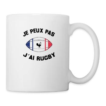 Je Peux Pas J'ai Rugby - Mug blanc - blanc - Droite