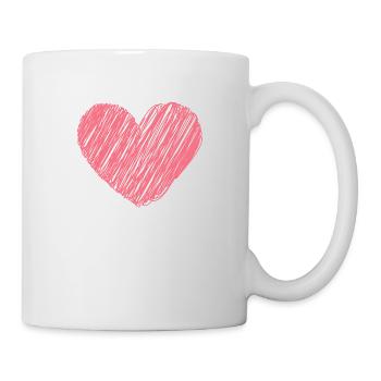 Herz - Tasse - Weiß - Rechts