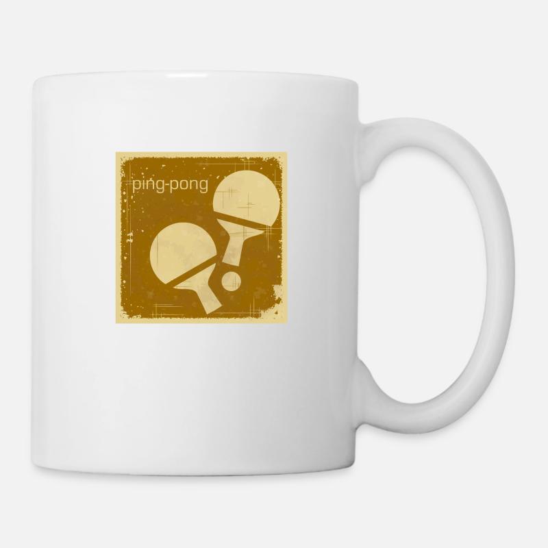 Vintage Ping Pong de ping - Mug blanc - blanc