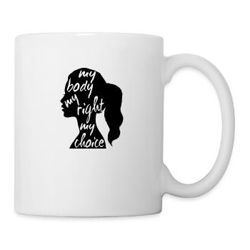 My body woman feminist feminism gift - Mug - white - Right