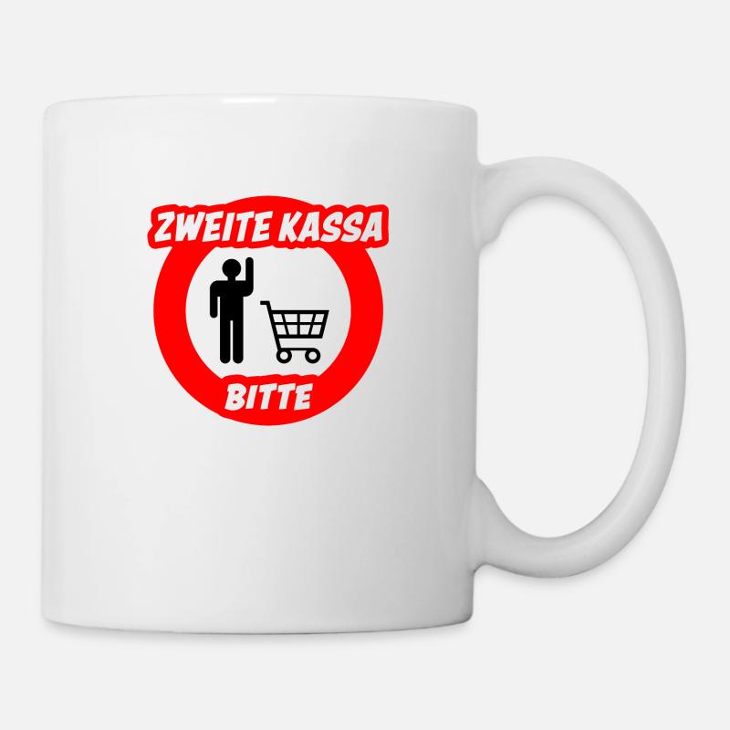 ZEITE KASSA BITTE - Tasse - Weiß