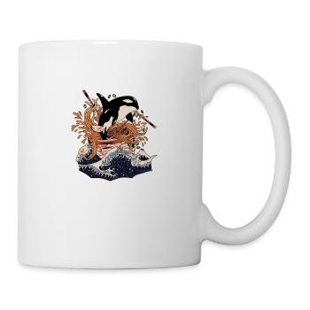 The Great Killer Whale Ramen (No Japanese Text) - Mug - white - Right