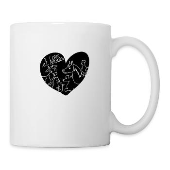 I Love all Animals - Mug blanc - blanc - Droite