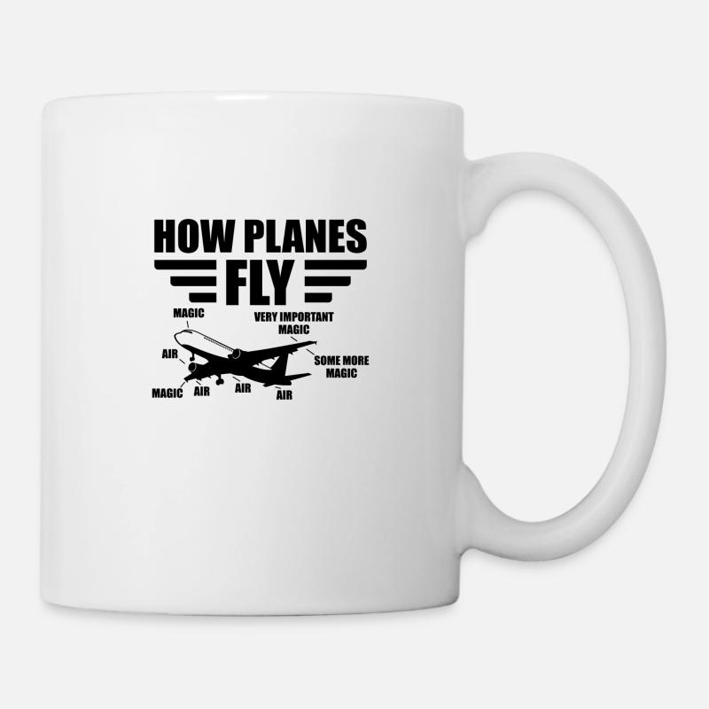 How planes fly vol aviation cadeau avion - Mug blanc - blanc