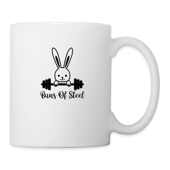 Buns of steel Lebensstil Gym Fitness Geschenk - Tasse - Weiß - Rechts