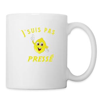 TShirt J' suis pas pressé Prendre le temps humour - Mug blanc - blanc - Droite