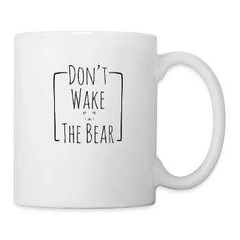 Wecken Sie nicht den Bären lustige Geschenkidee für Kinder - Tasse - Weiß - Rechts