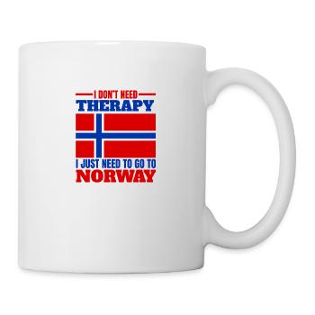 I don't need Therapy I just need to go to Norway - Mug - white - Right