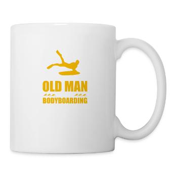 Never underestimate an old man who loves Bodyboard - Mug blanc - blanc - Droite