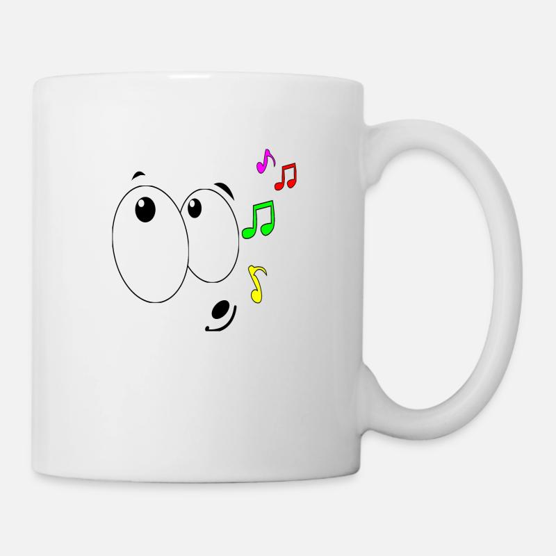 huge glubschaugen - feel the music! - Mug - white