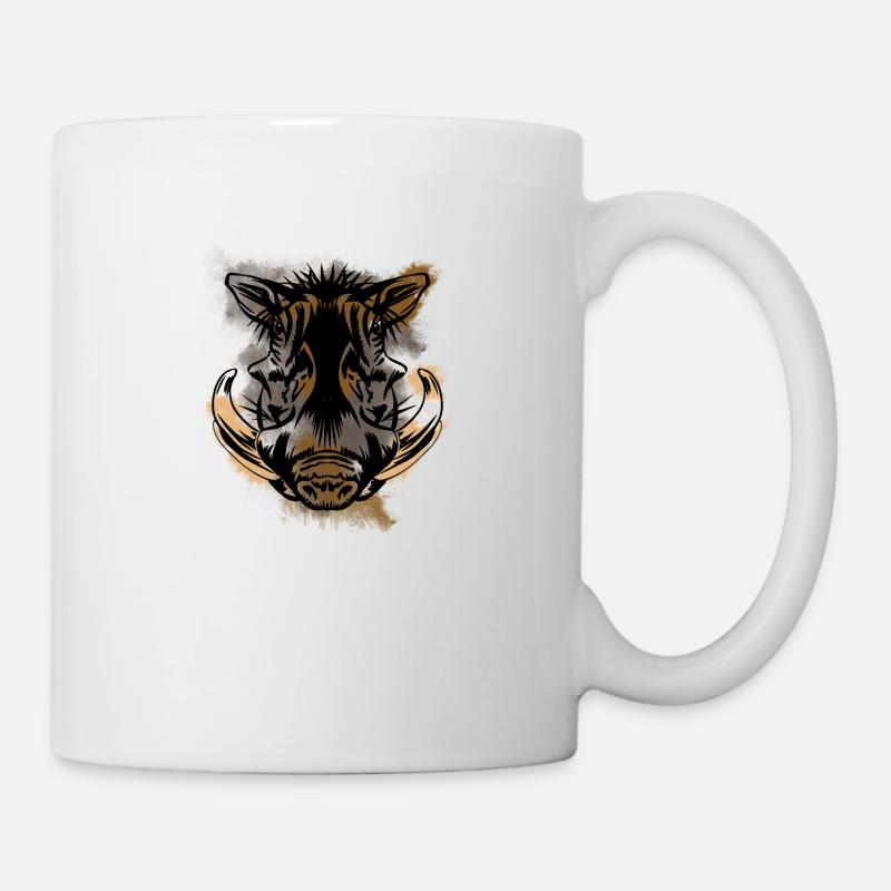 Phacochère Animal africain - Mug blanc - blanc