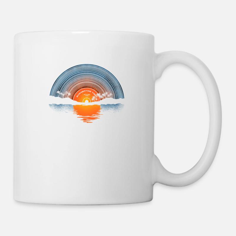 Sunset Vinyl - Tasse - Weiß