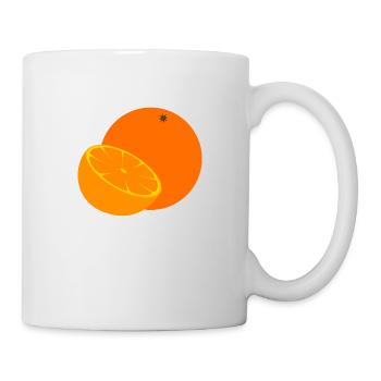 orange - Tasse - Weiß - Rechts