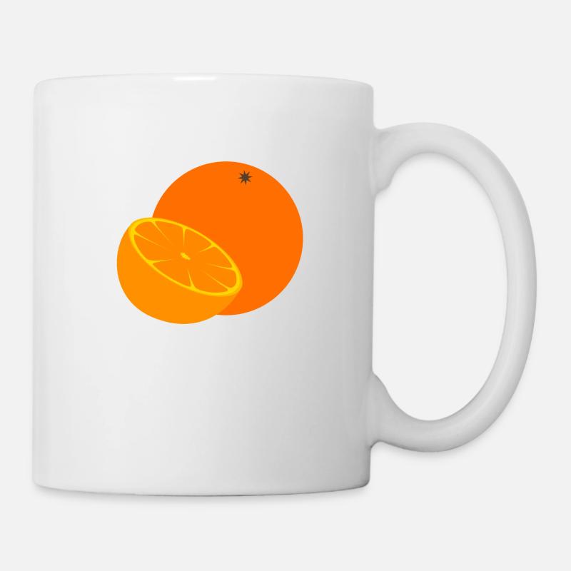 orange - Tasse - Weiß