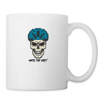 Schädel Fahrrad Helm - Tasse - Weiß - Rechts