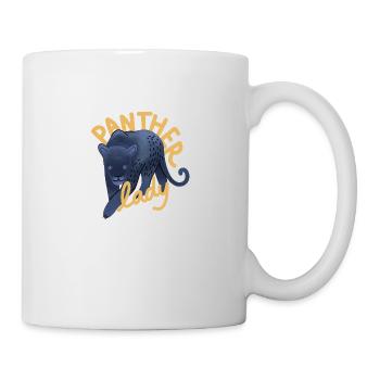 Hand gezeichnet eblack Panther Lady - Tasse - Weiß - Rechts