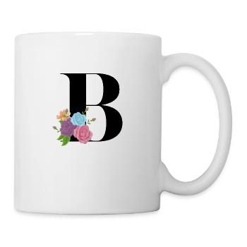 letter B flowered - Mug - white - Right