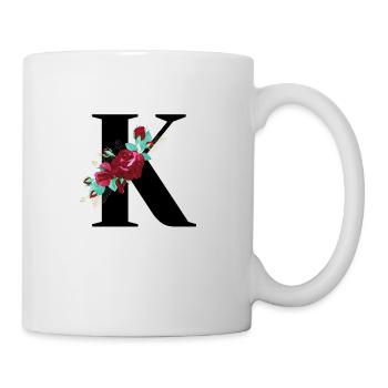 floral k letter - Mug - white - Right