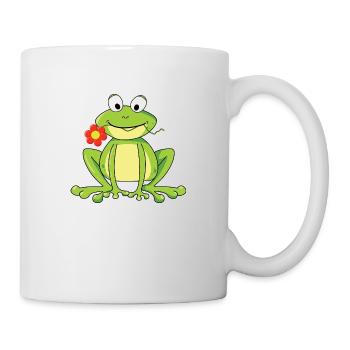 Frog with flower - Mug - white - Right