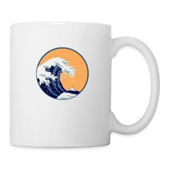 Waves The Big Wave Before Kanagawa Retro Art Gift - Mug - white - Right